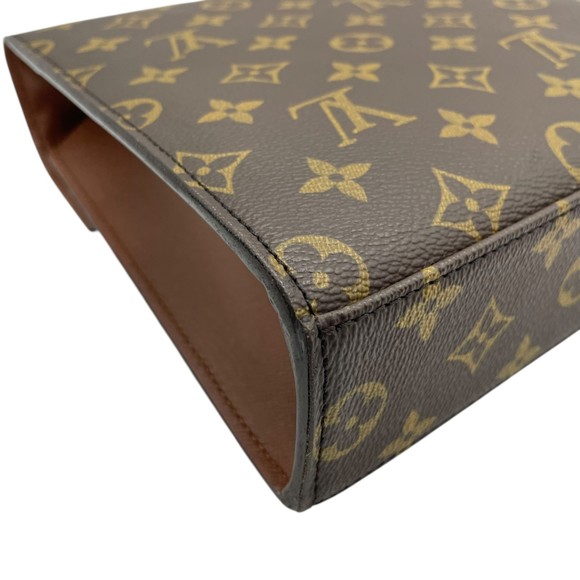 LOUIS VUITTON Louis Vuitton Monogram Malesherbes Handbag M51379 Brown Leather... - Picture 11 of 16